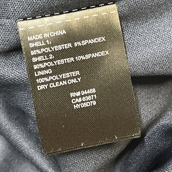 Laundry by Shelli Segal Dress 10 Blue Mesh Asymmetric Bodice Jersey Knit Midi - Picture 10 of 11